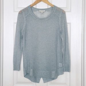 White + Warren Light Blue Cashmere Sweater